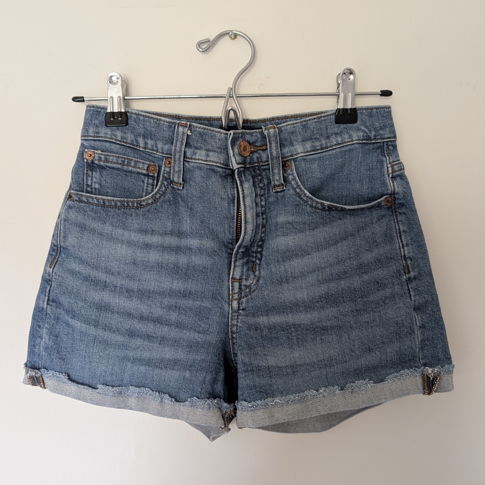 J. Crew Blue Jean Shorts Relaxed Fit Mid-Rise
